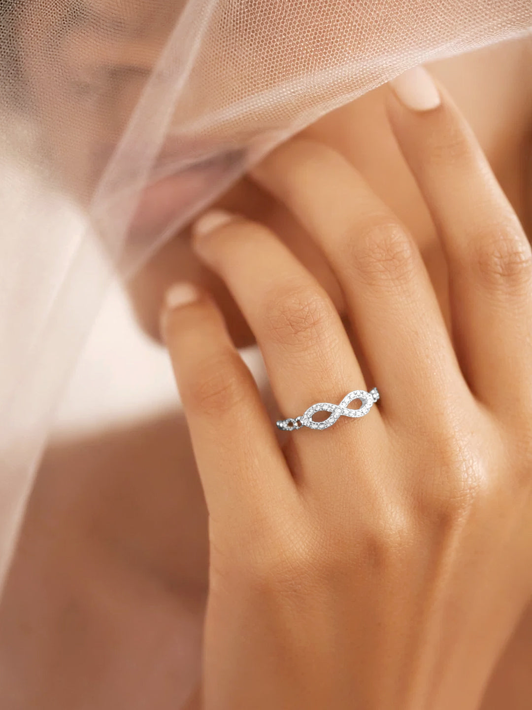 925 Fine Silver Infinity Charm Ring Length-3 cm : Width-1.5 cm