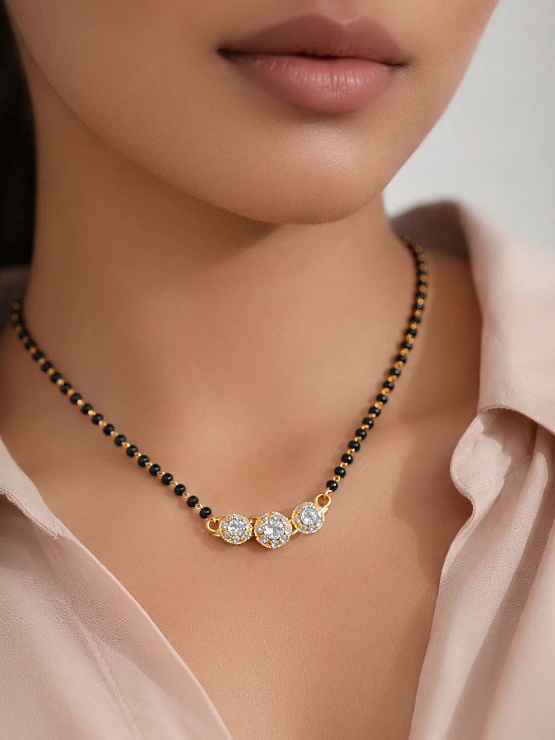 925 Fine  Silver Classic Love Mangalsutra Length-19 cm : Width-2 cm