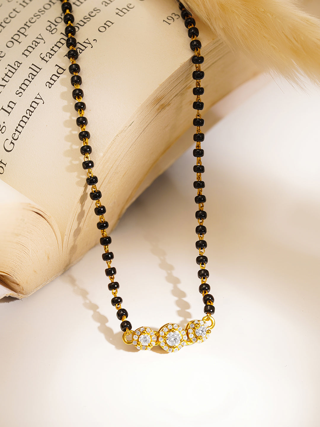 925 Fine  Silver Classic Love Mangalsutra Length-19 cm : Width-2 cm