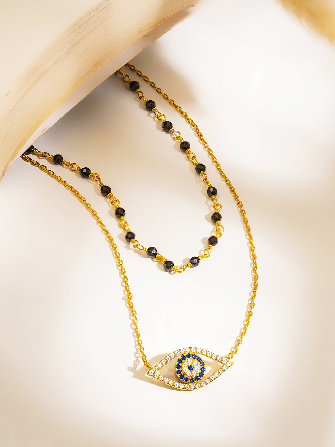 925 Fine  Silver Protective Eye Mangalsutra Length-20 cm : Width-2 cm