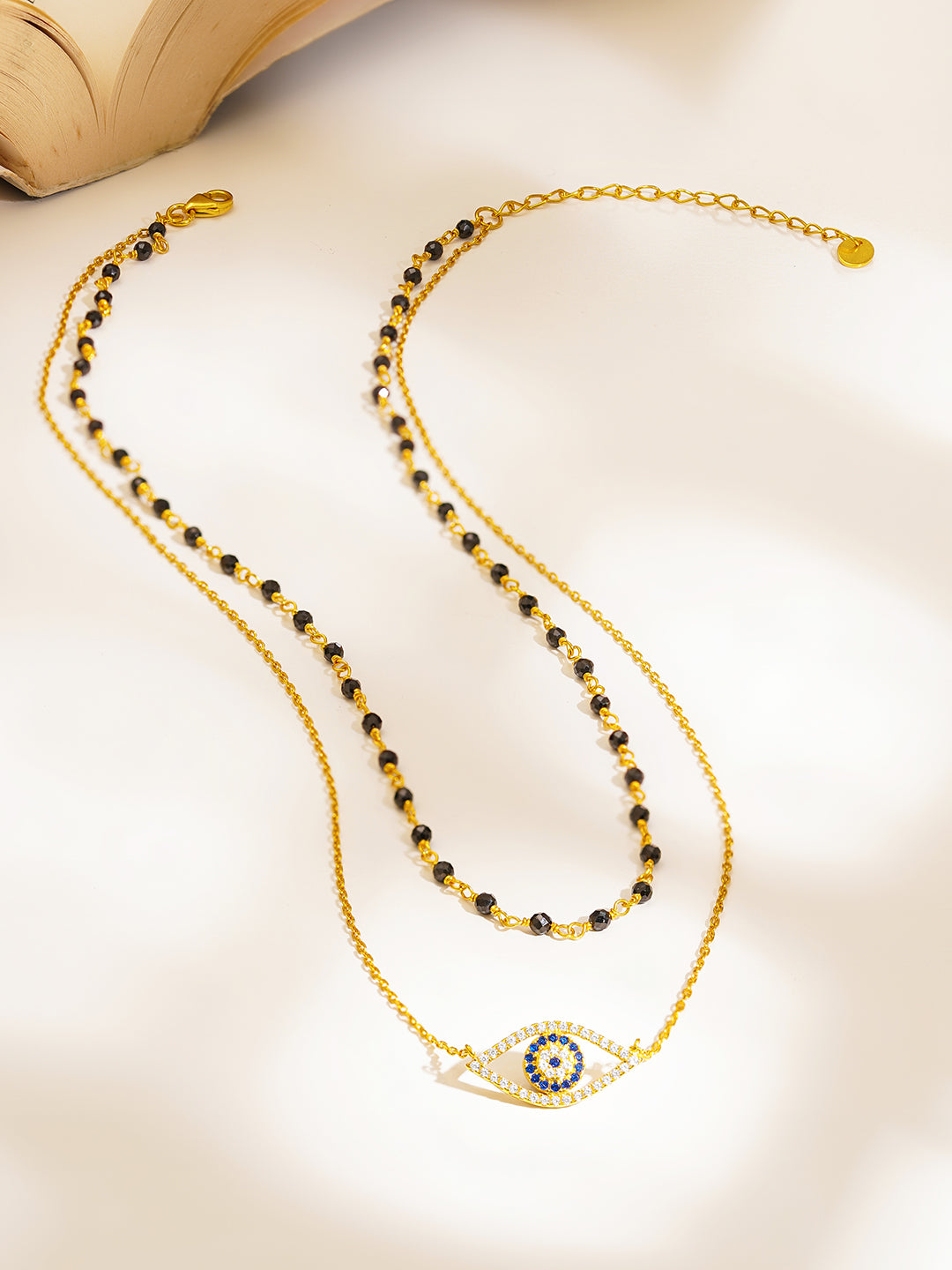 925 Fine  Silver Protective Eye Mangalsutra Length-20 cm : Width-2 cm