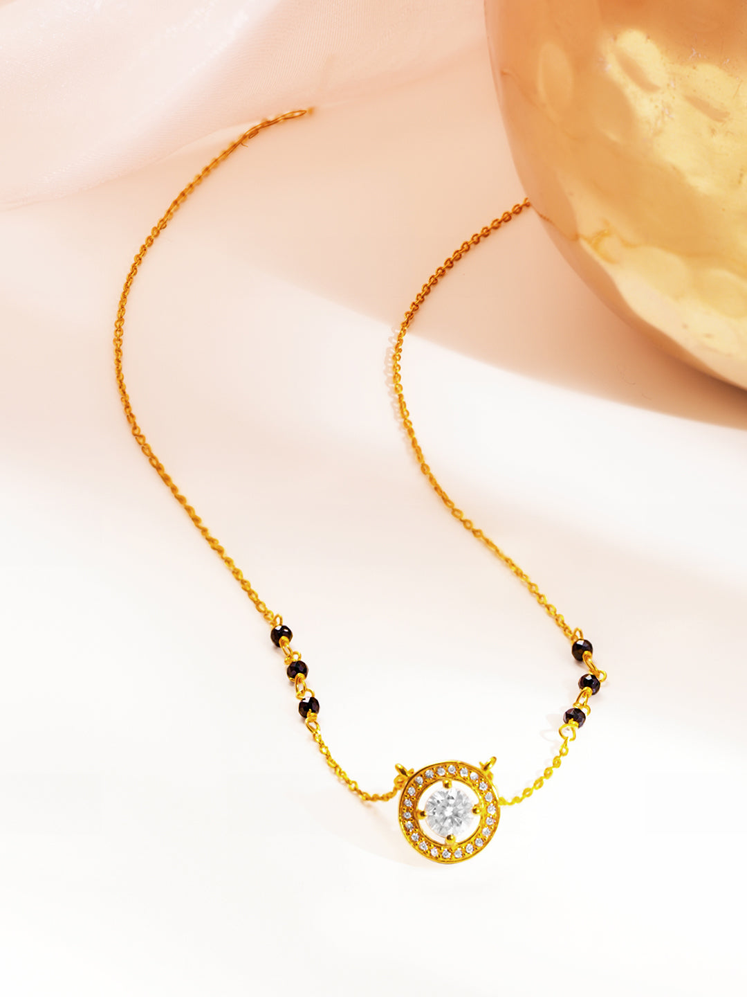 925 Fine  Silver Celestial Charm Mangalsutra Length-20 cm : Width-1 cm