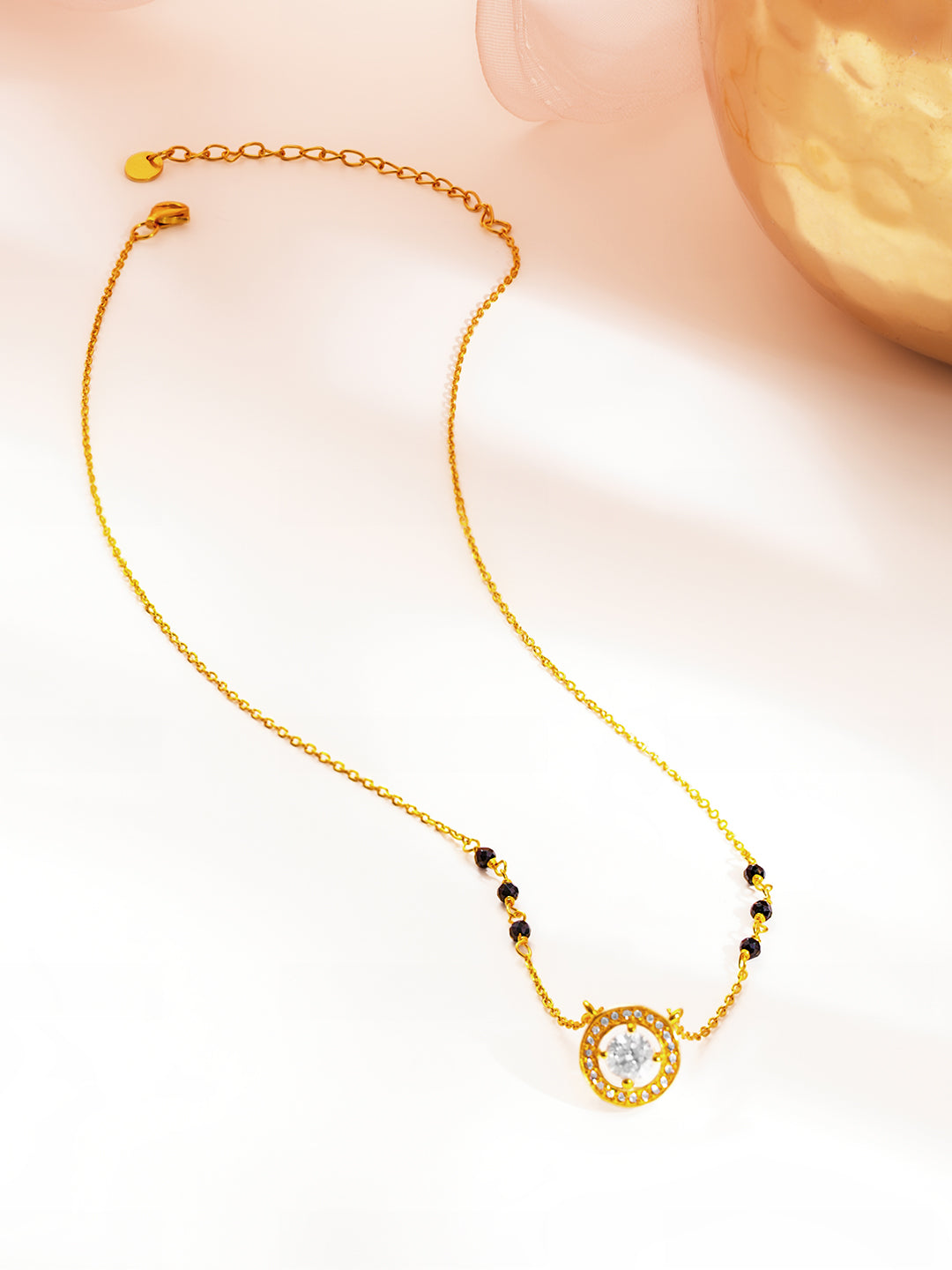 925 Fine  Silver Celestial Charm Mangalsutra Length-20 cm : Width-1 cm