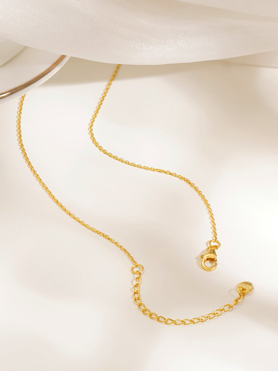 925 Fine Silver Sparkling Star Charm Necklace Length-21 cm : Width-0.6 cm