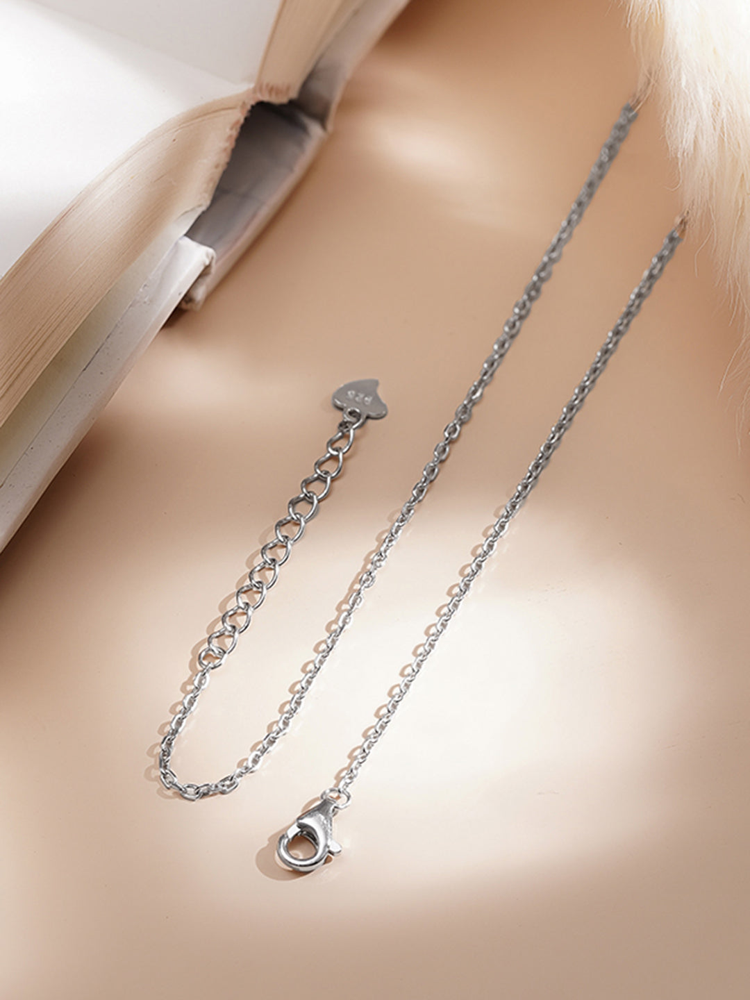 925 Fine  Silver Celestial Diamond Mangalsutra Necklace Length-22 cm : Width-0.8 cm