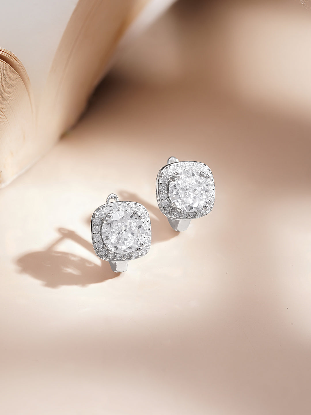 925 Fine Silver American Diamond Solitaire Pendant Necklace Set フリーサイズ