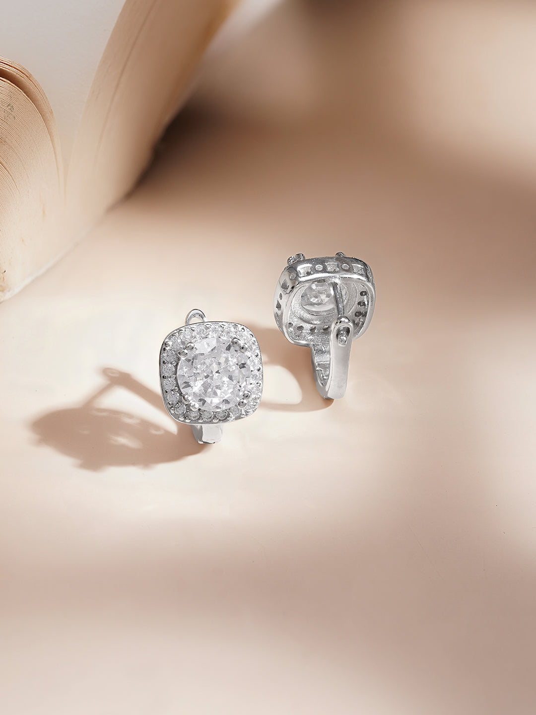 925 Fine Silver American Diamond Solitaire Pendant Necklace Set フリーサイズ