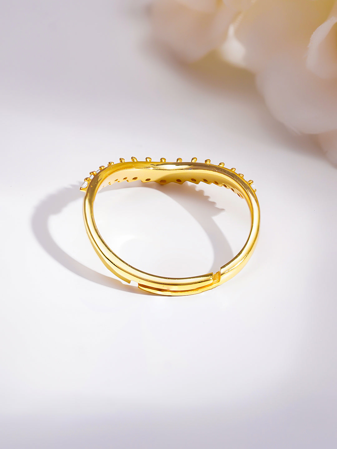 925 Fine  Silver Glittering Crown Ring フリーサイズ