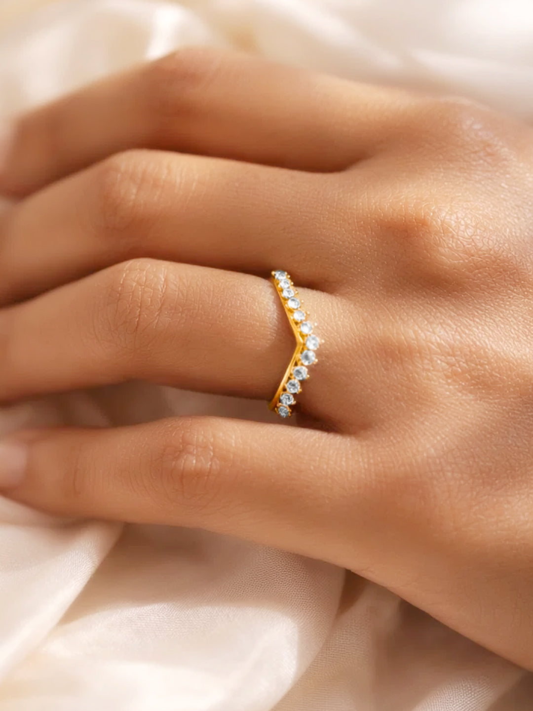 925 Fine  Silver Glittering Crown Ring フリーサイズ