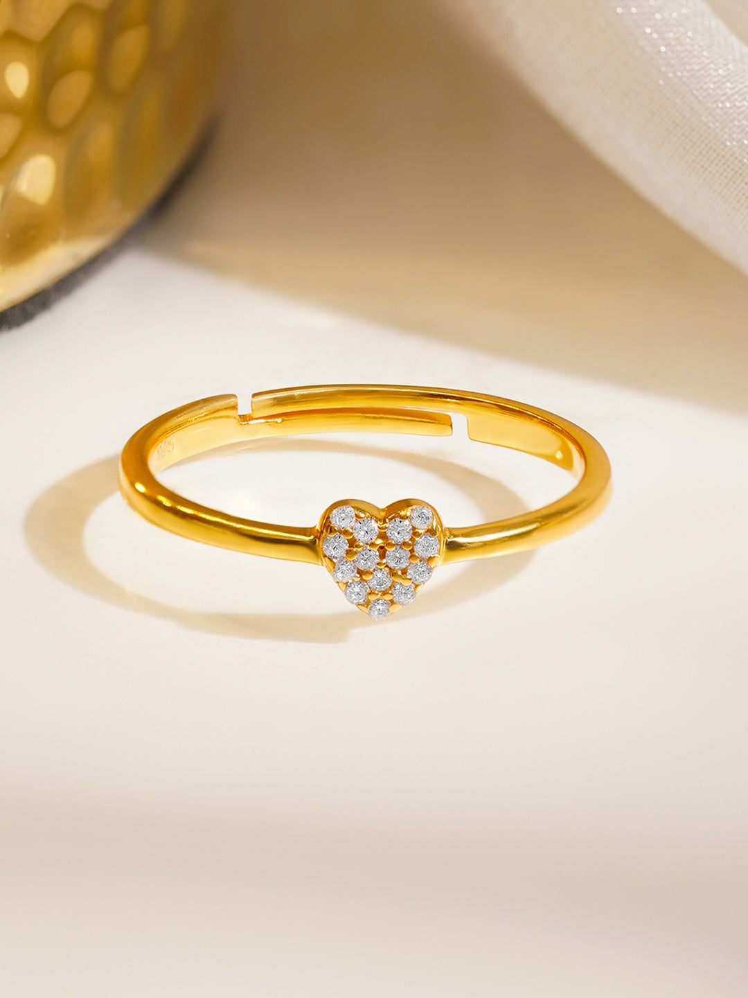 925 Fine  Silver Mini Heart Love Ring フリーサイズ