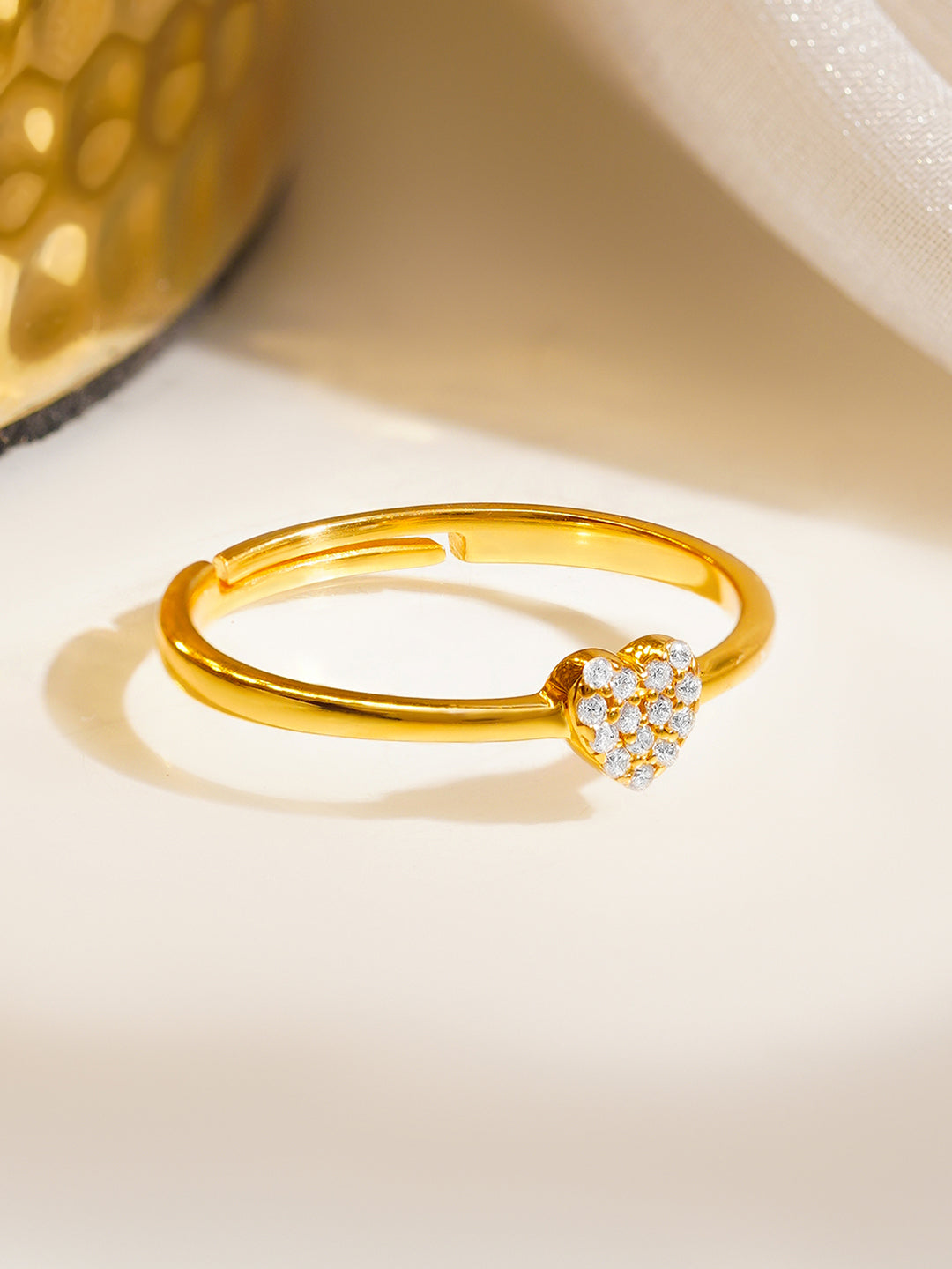 925 Fine  Silver Mini Heart Love Ring フリーサイズ