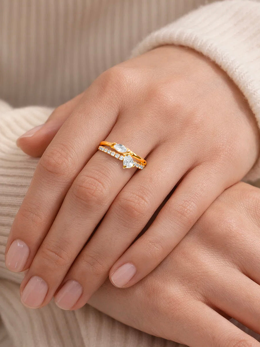 925 Fine  Silver Diamond Shine Statement Ring フリーサイズ