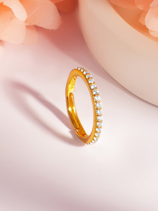925 Fine  Silver Glitter Glow Elegant Band フリーサイズ