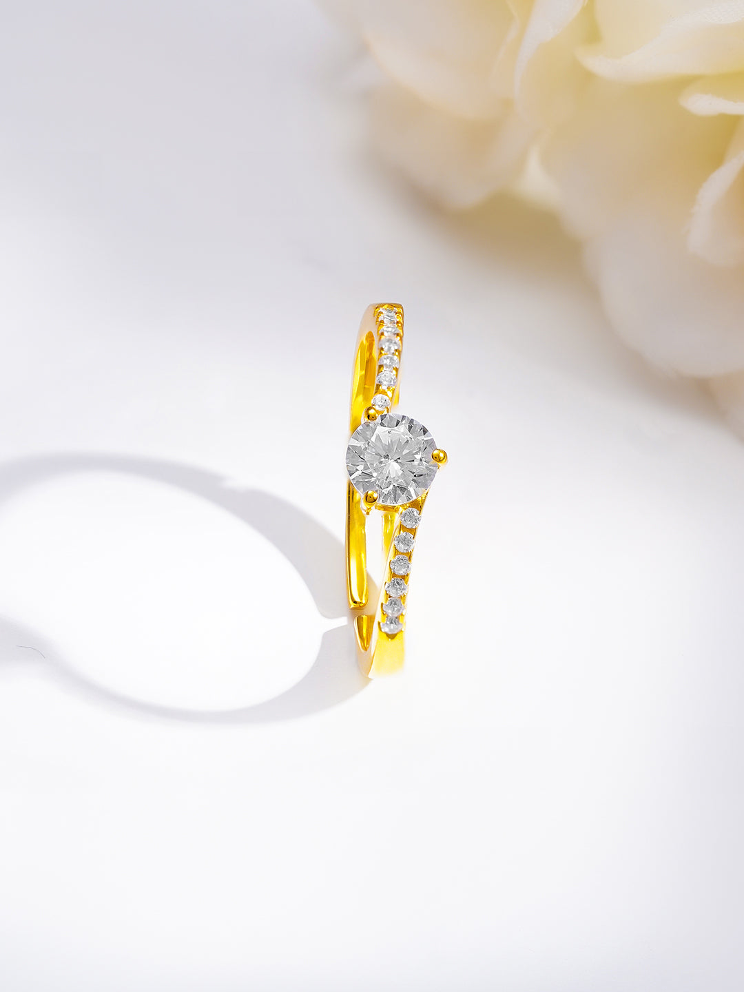 925 Fine  Silver Diamond Shine Statement Ring フリーサイズ