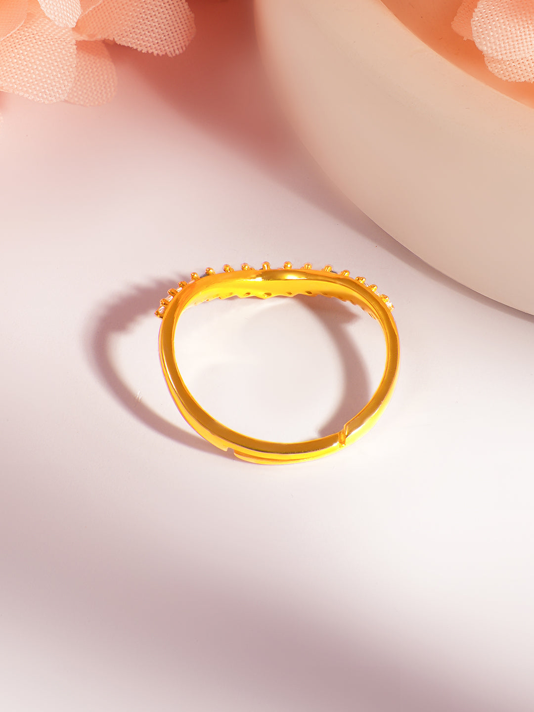 925 Fine  Silver Green Crystal Glow Ring フリーサイズ