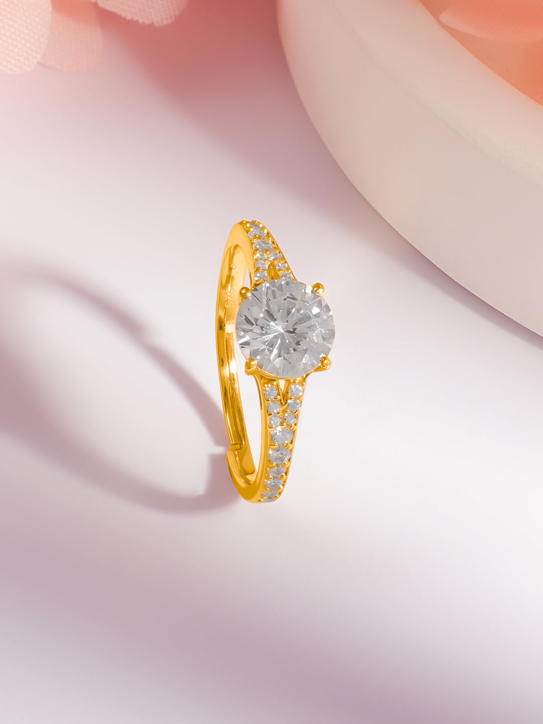 925 Fine  Silver Diamond Shine Statement Ring フリーサイズ