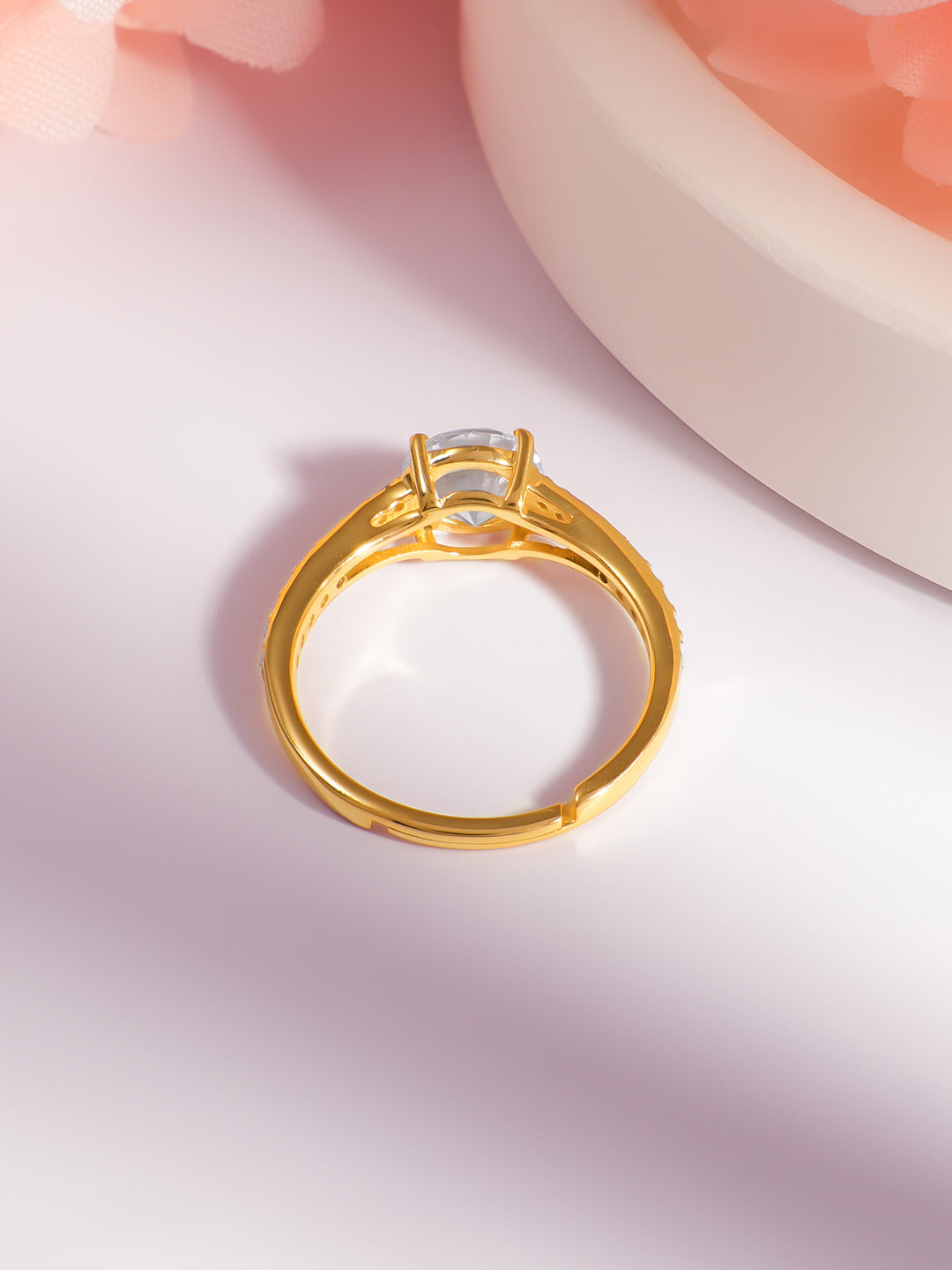 925 Fine  Silver Diamond Shine Statement Ring フリーサイズ