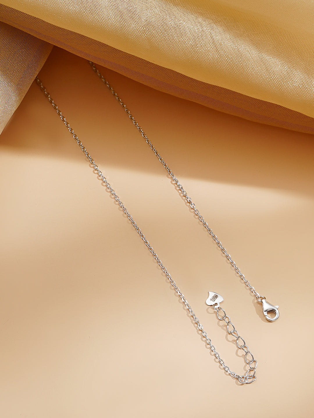 925 Fine Silver Rhodium Plated Necklace With Star Charms フリーサイズ