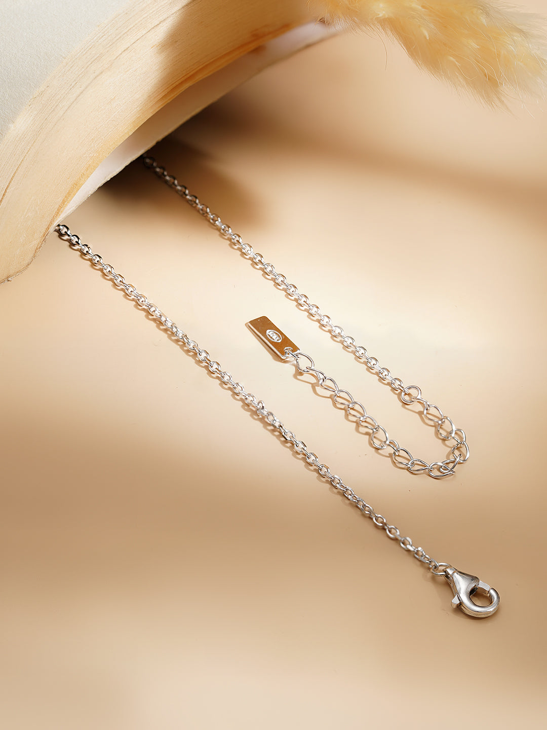925 Fine Silver Rhodium Plated Cubic Drop Necklace フリーサイズ