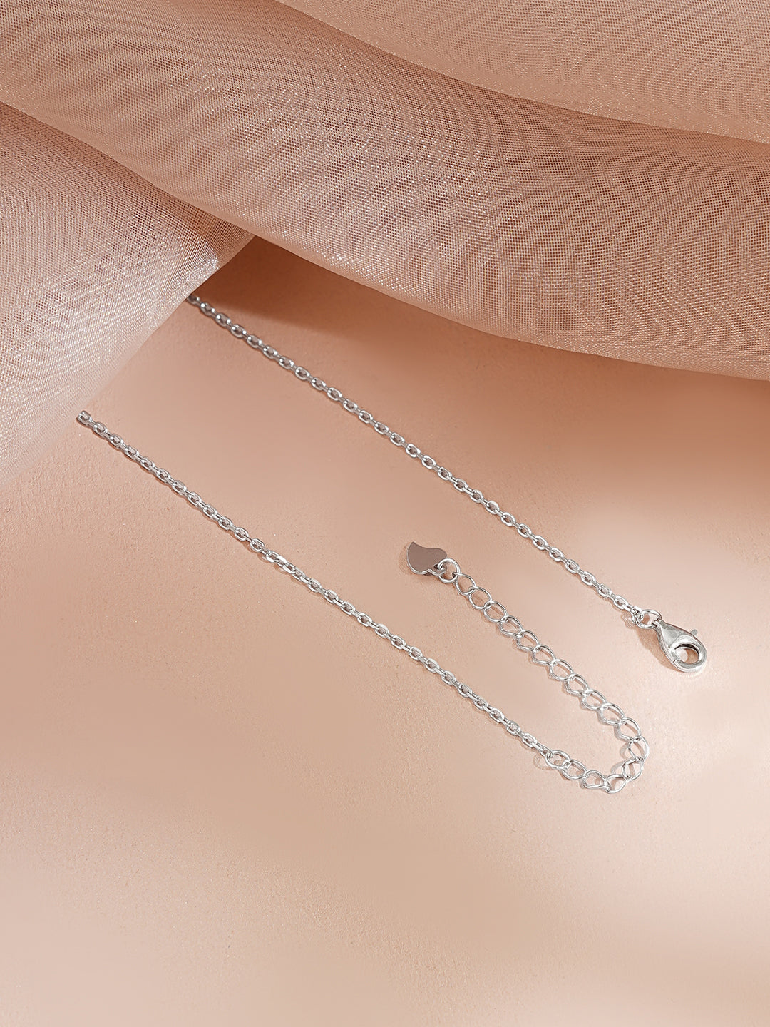 925 Fine Silver Rhodium Plated Cubic Drop Emerald Necklace フリーサイズ