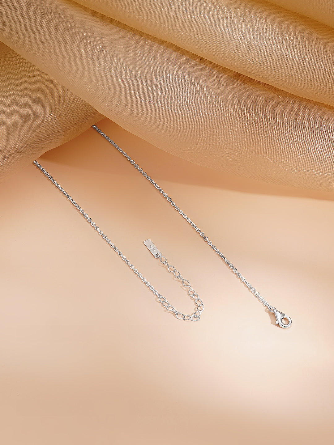 925 Fine Silver Rhodium Plated American Diamon Zirconia Necklace フリーサイズ