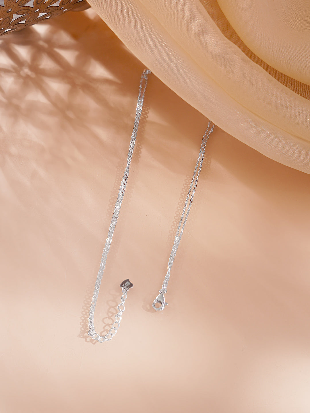 925 Fine Silver Rhodium Plated American Diamon Zirconia Tear Drop Layered Necklace フリーサイズ