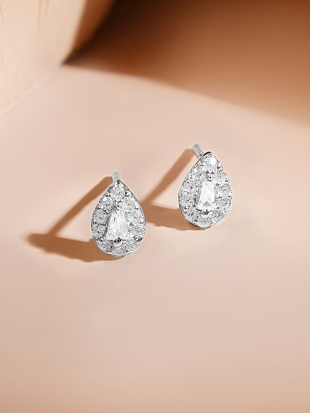925 Fine Silver Rhodium Plated Tear Drop Layered Necklace Set フリーサイズ