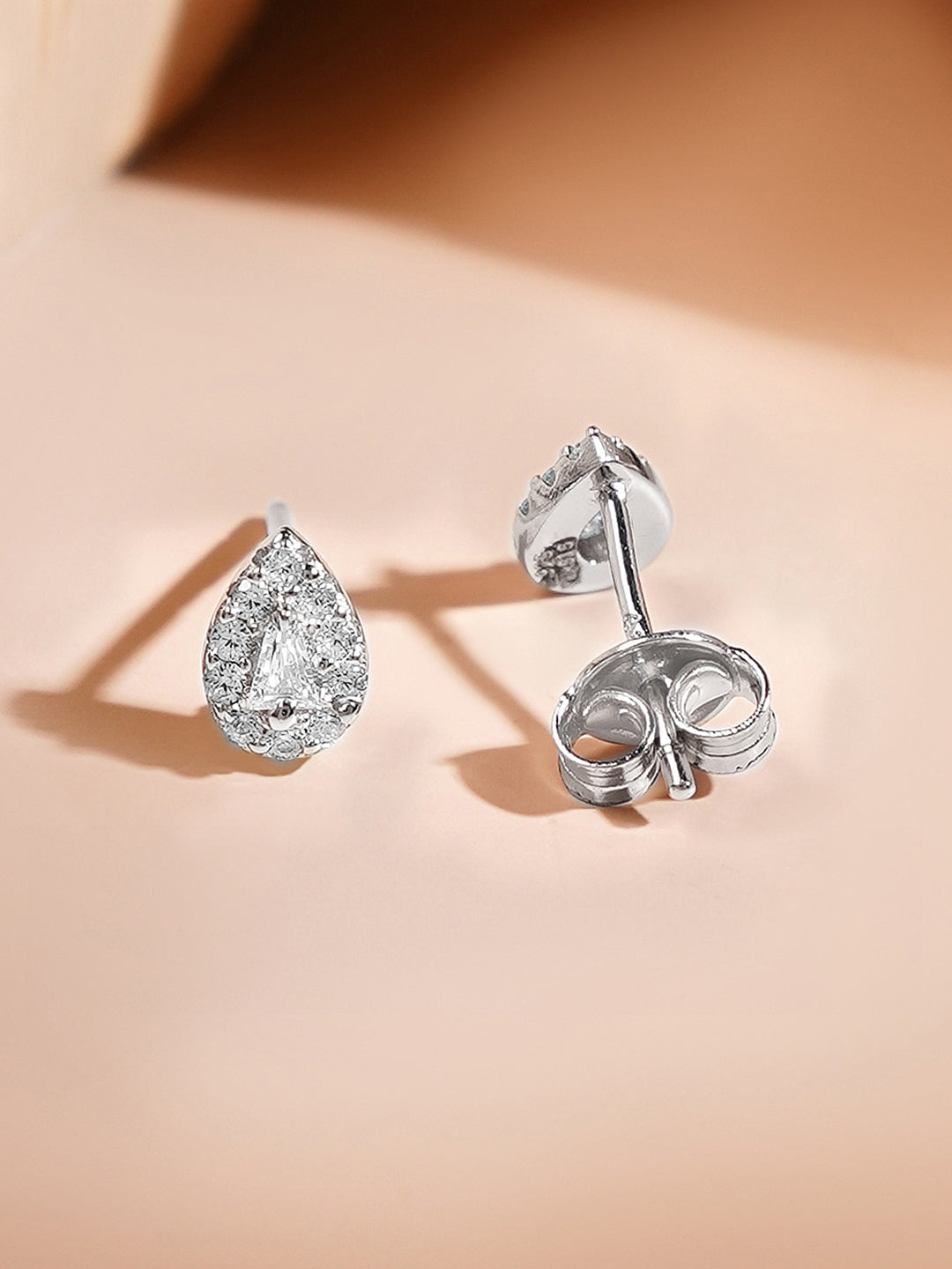 925 Fine Silver Rhodium Plated Tear Drop Layered Necklace Set フリーサイズ