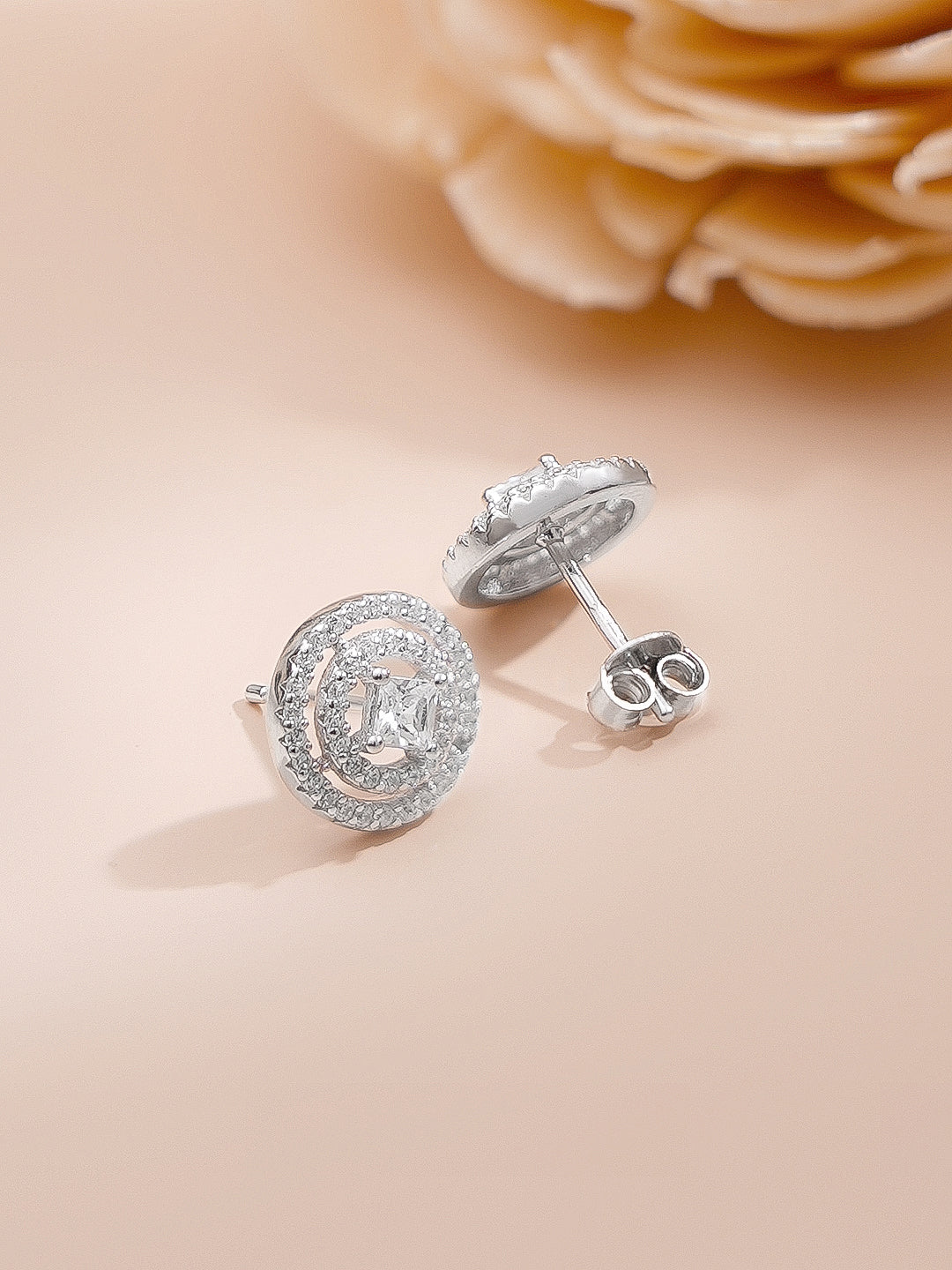 925 Fine Silver Rhodium Plated Necklace Set With Round Charms フリーサイズ
