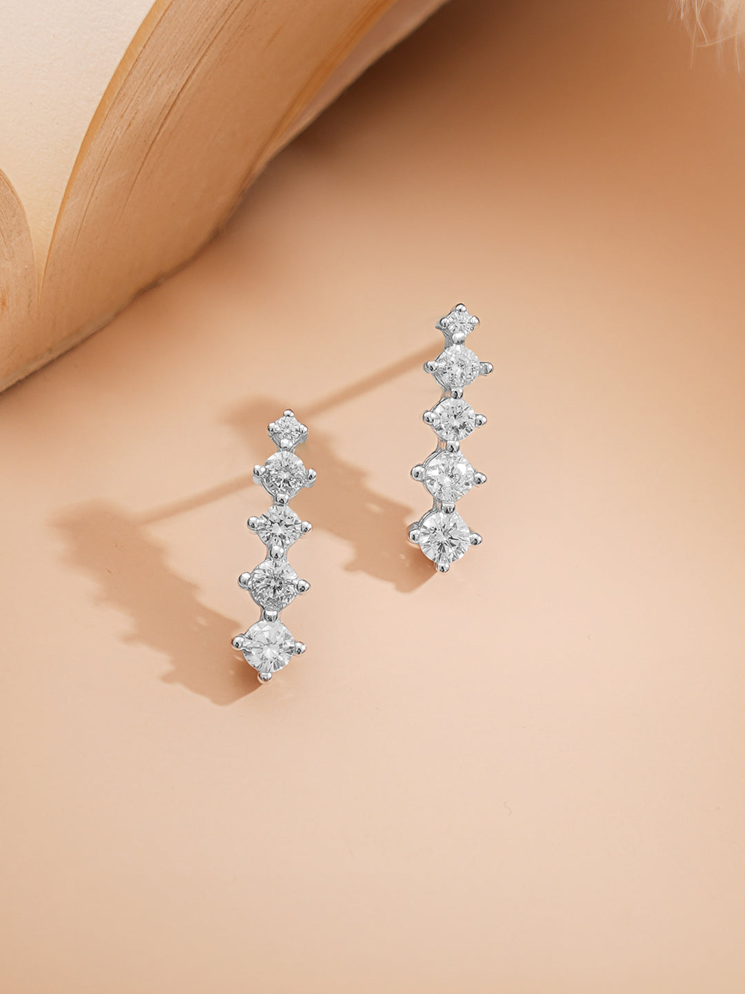 925 Fine Silver Rhodium Plated AD Marquise Drop Necklace Set フリーサイズ