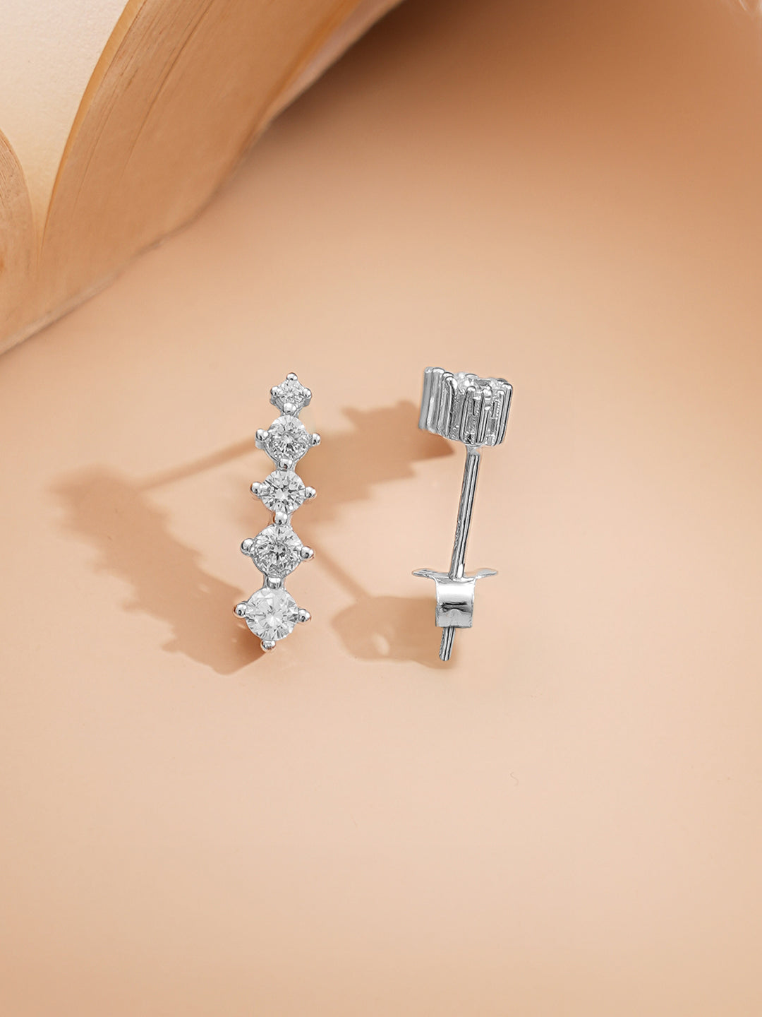 925 Fine Silver Rhodium Plated AD Marquise Drop Necklace Set フリーサイズ