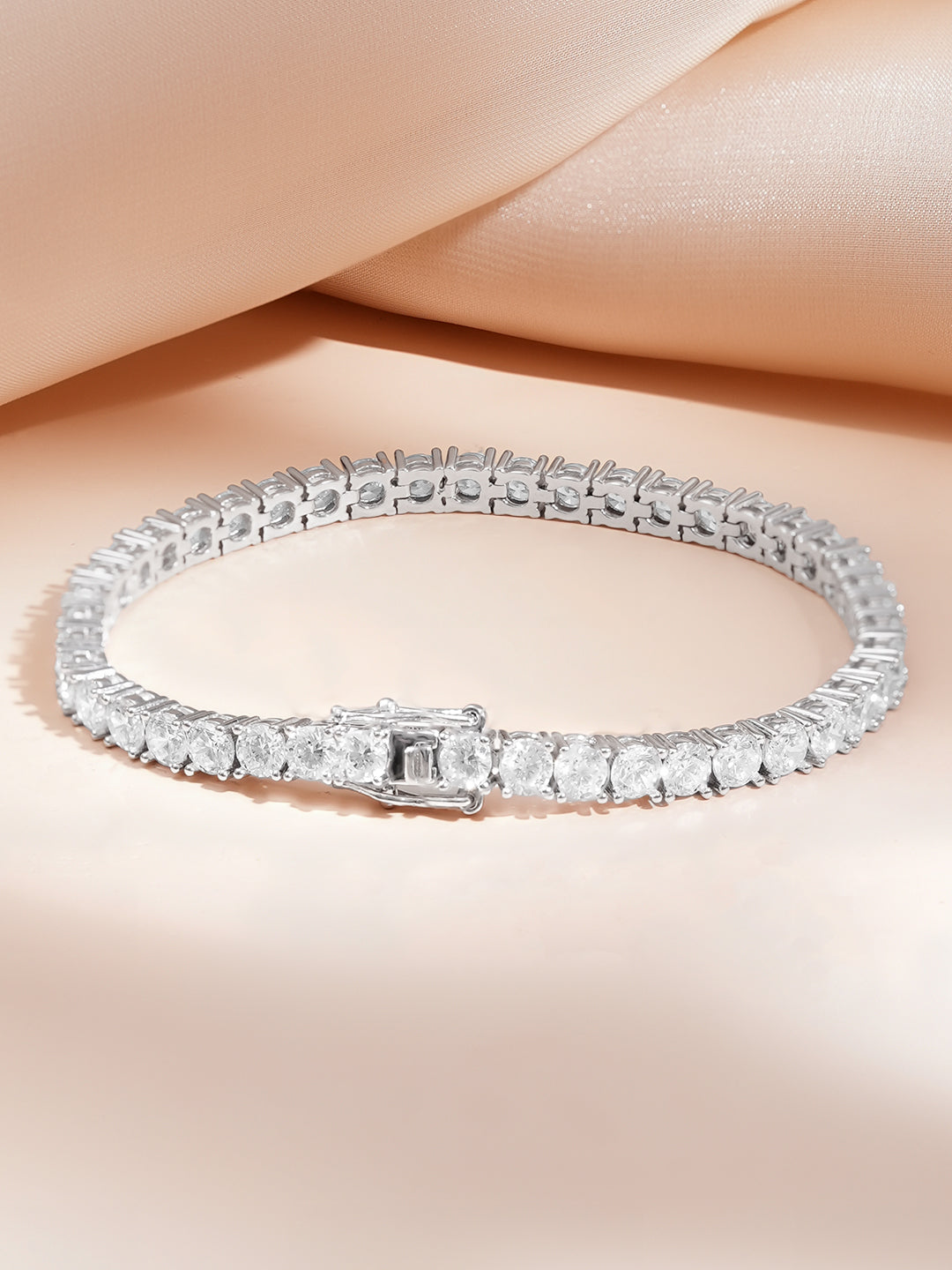 925 Fine Silver Rhodium Plated Snake Design Bracelet フリーサイズ