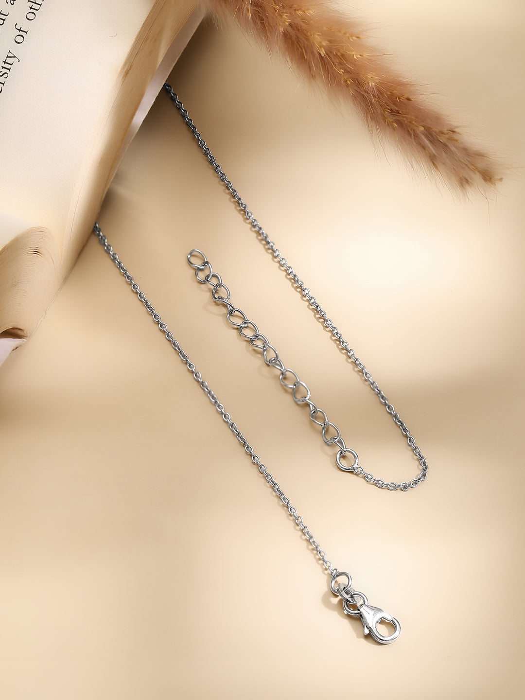 925 Fine Silver Rhodium Plated Coin Chram Pendant Necklace フリーサイズ