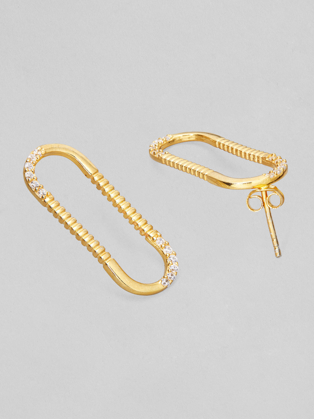 Rubans 925 Silver The Minimal Geometricity Stud Earrings. - Gold Plated Gold