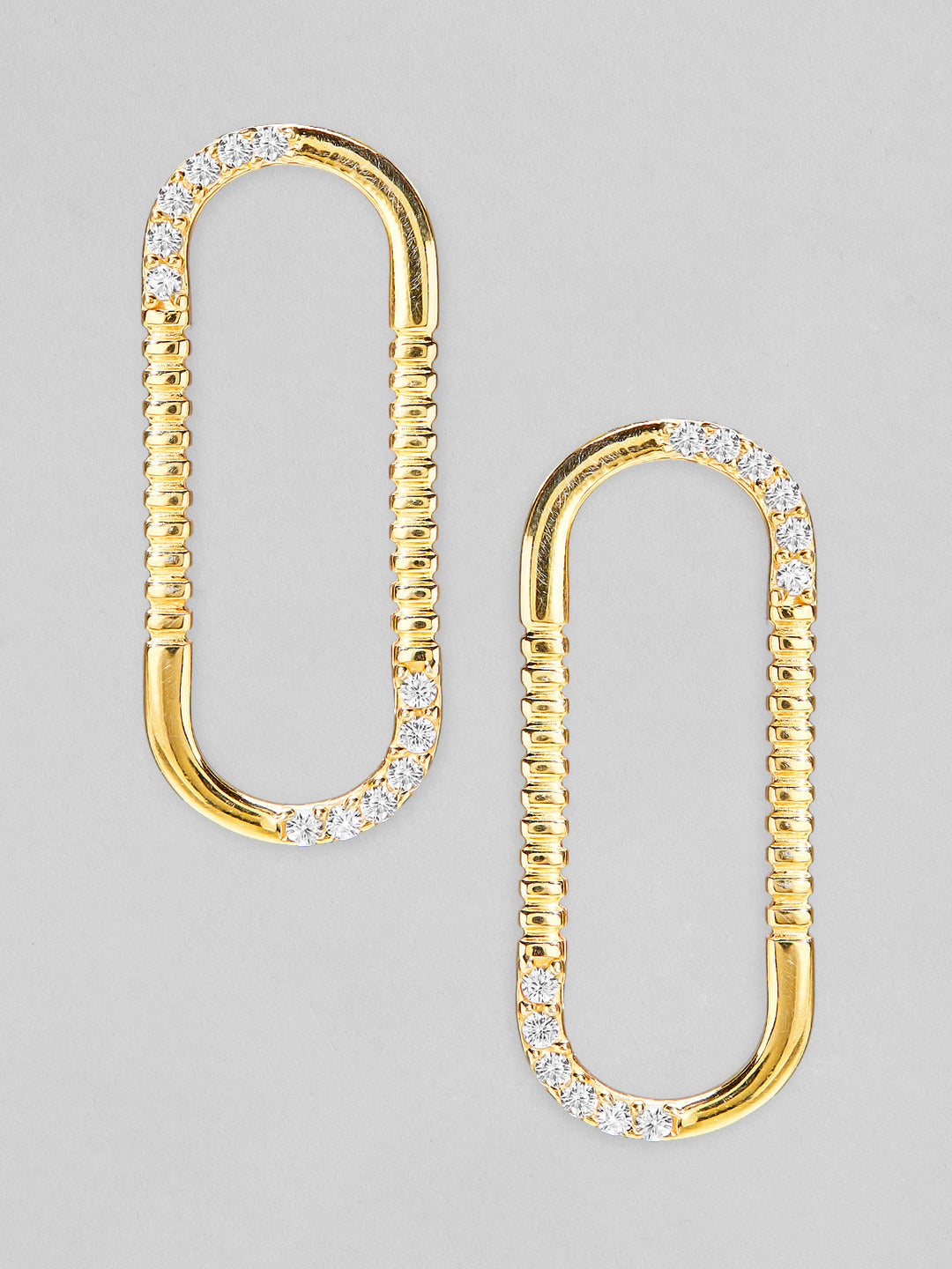 Rubans 925 Silver The Minimal Geometricity Stud Earrings. - Gold Plated Gold