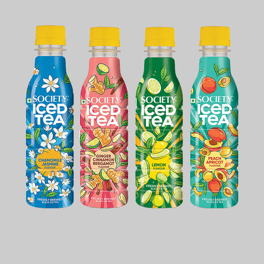 Society Ice Tea Bottle Assorted 250 ml - Pack of 4 250ml