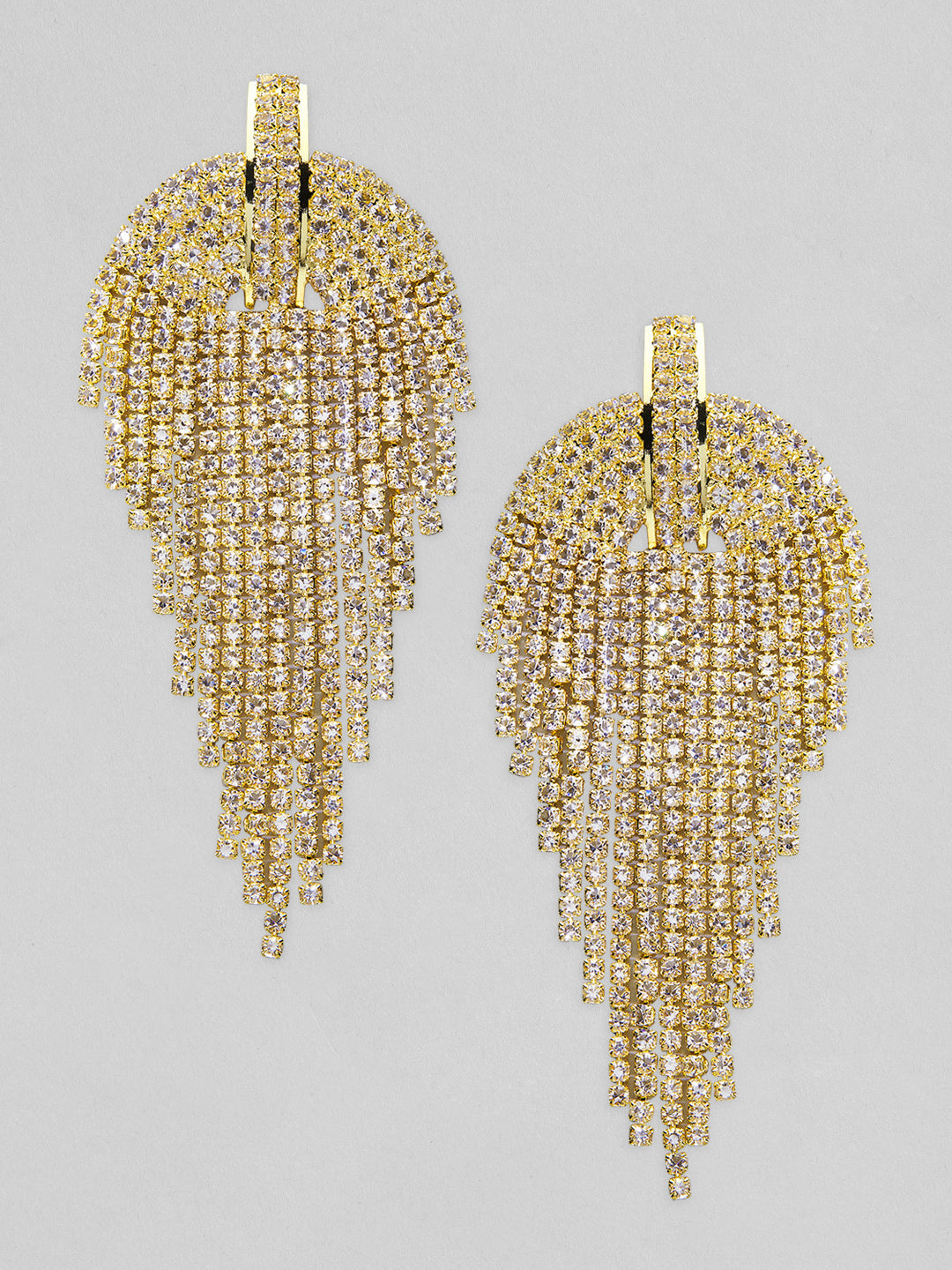 Golf Toned Tassel Dangler Earrings Gold