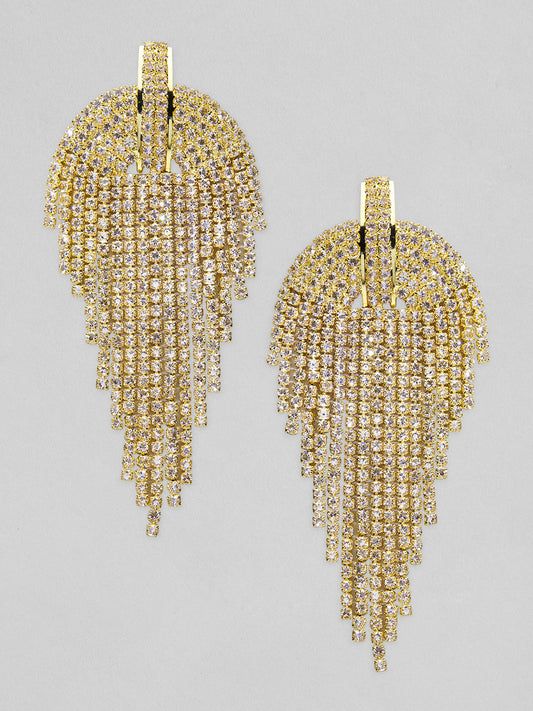 Golf Toned Tassel Dangler Earrings Gold