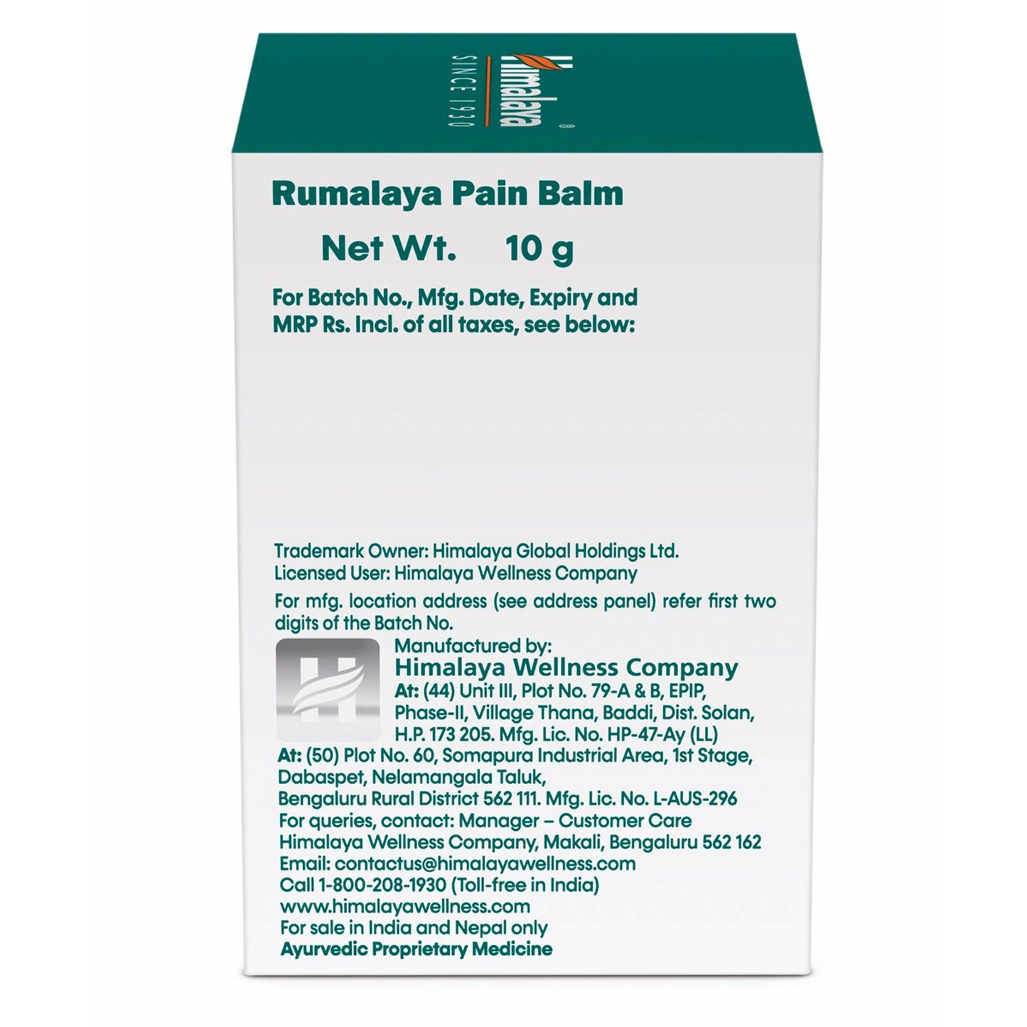 Rumalaya Pain Balm 10g