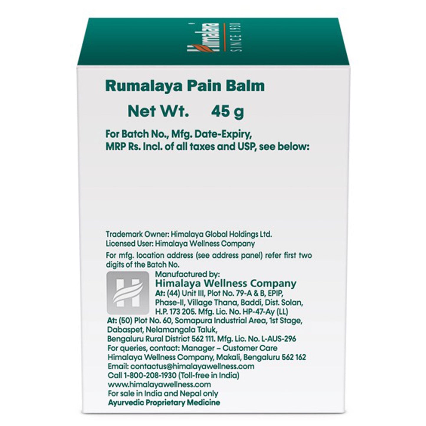 Rumalaya Pain Balm 10g