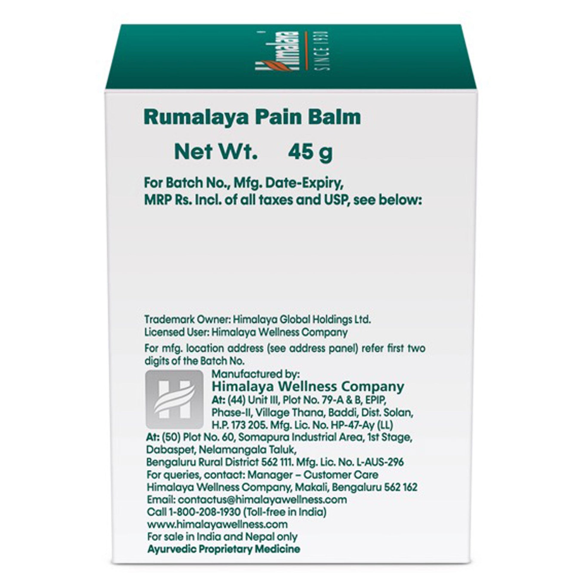 Rumalaya Pain Balm 10g