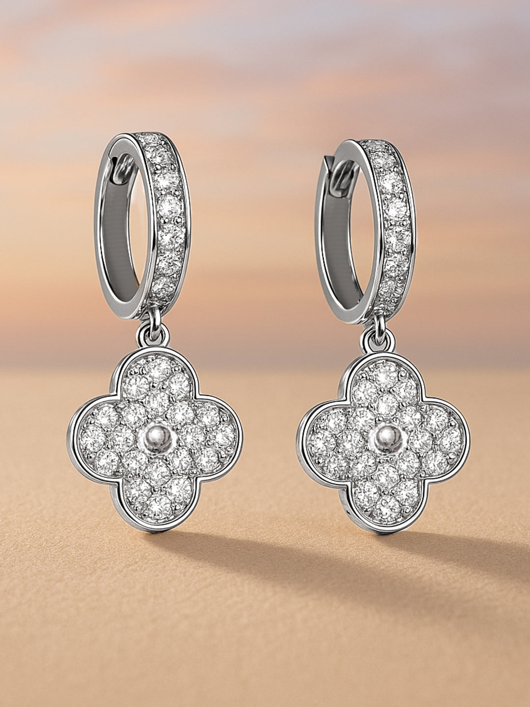 Clover Glow of Promise American Diamond Zirconia Drops フリーサイズ