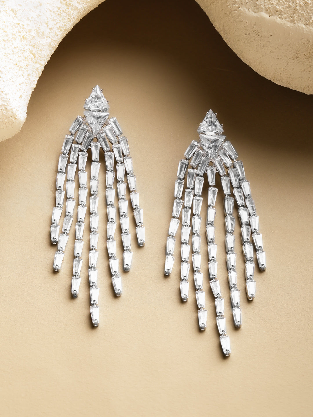 Waterfall Crystal Earrings フリーサイズ
