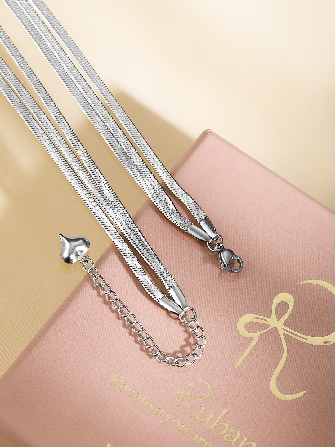 Simple Multilayer Necklace Silver