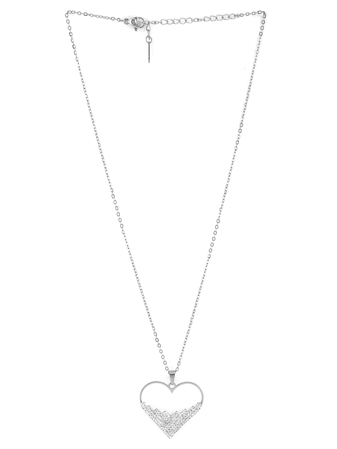 Eternal Heart Pendant Necklace Silver Plated