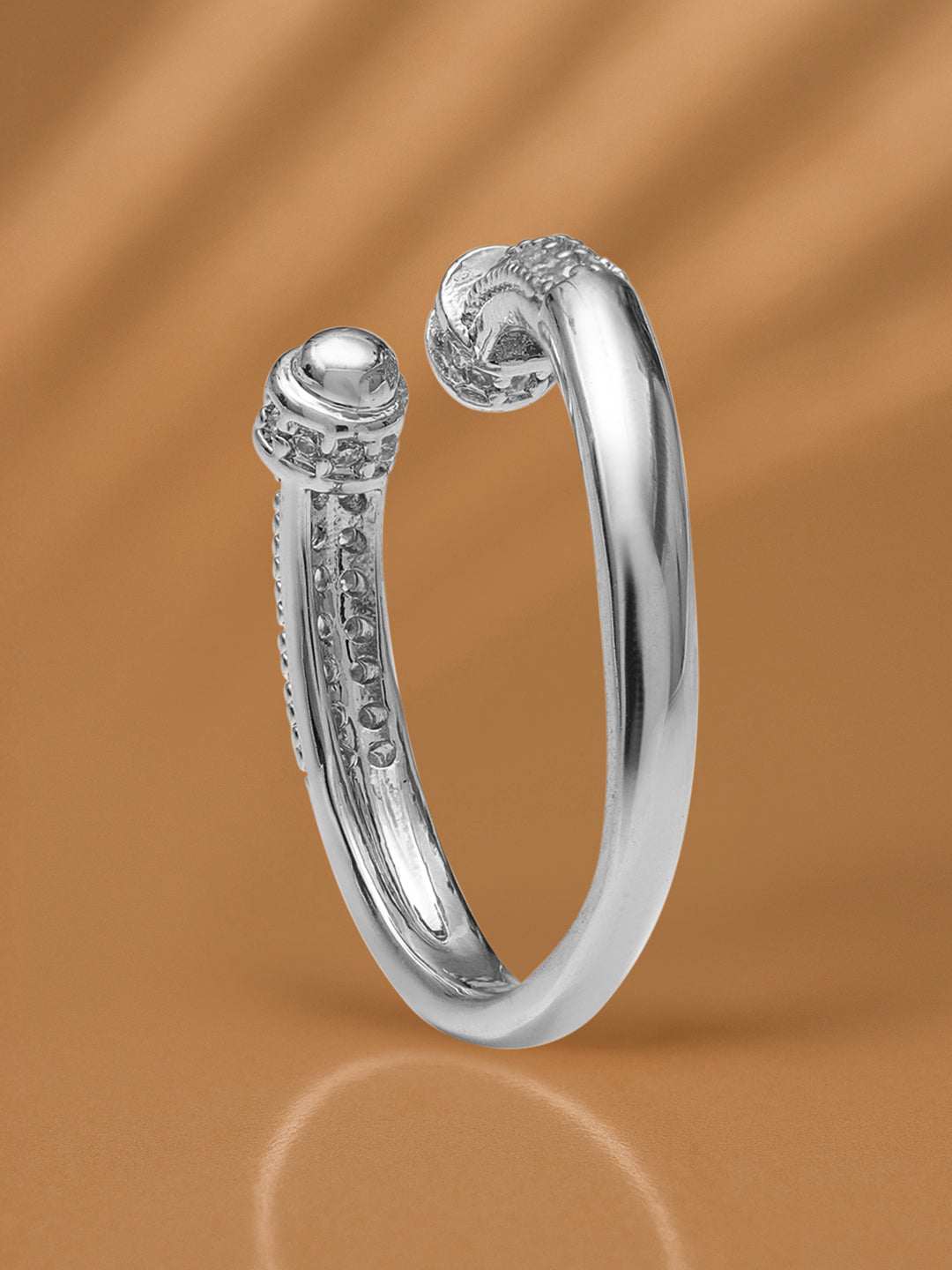 Open Hoop American Diamond Zirconia Ring フリーサイズ