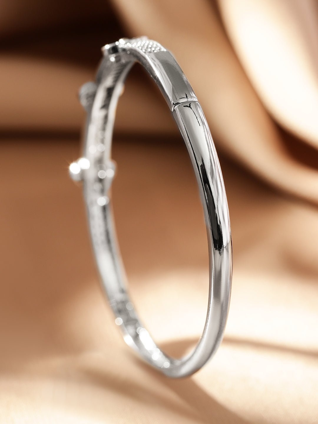 Silver Bloom American Diamond Zirconia Bracelet Silver