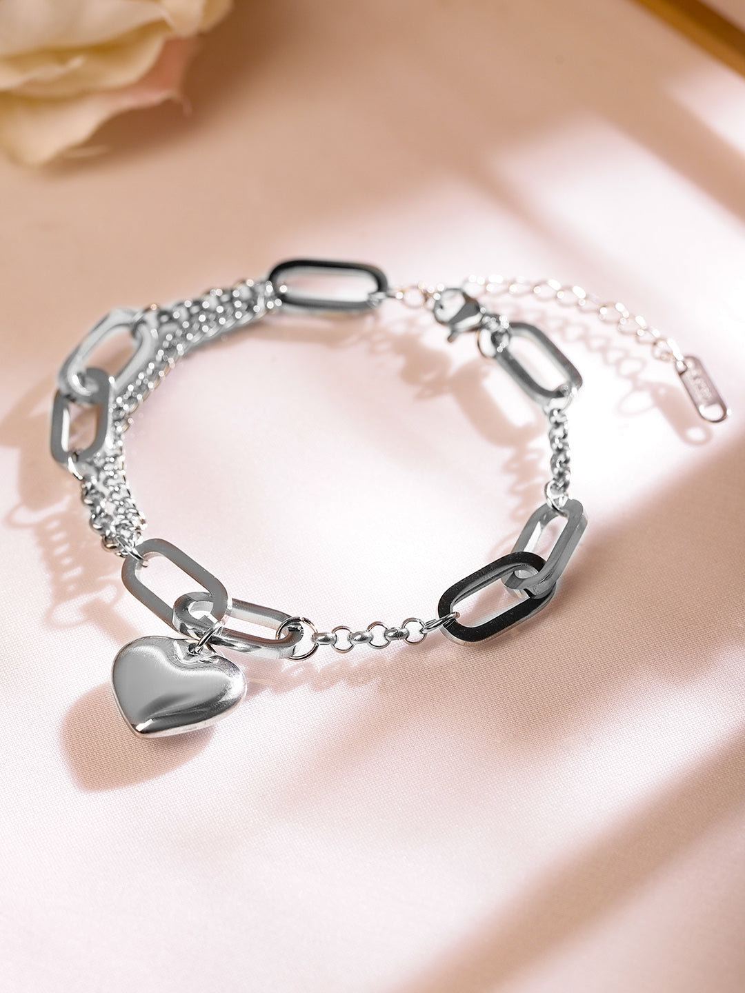 Everlove Silver Heart Bracelet Silver