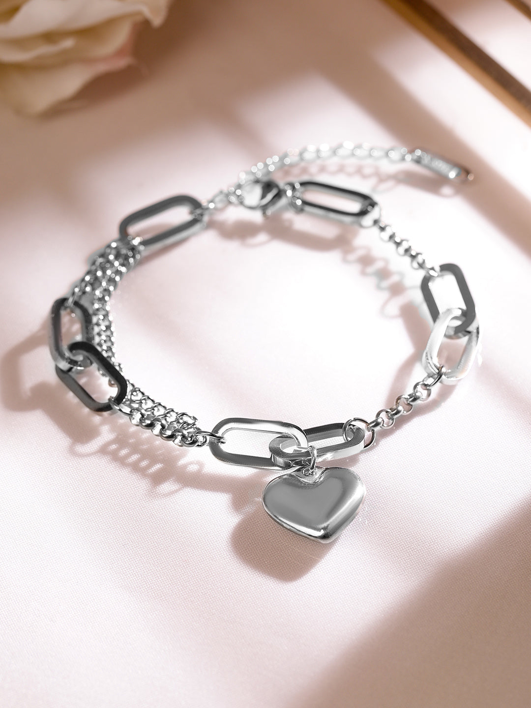 Everlove Silver Heart Bracelet Silver