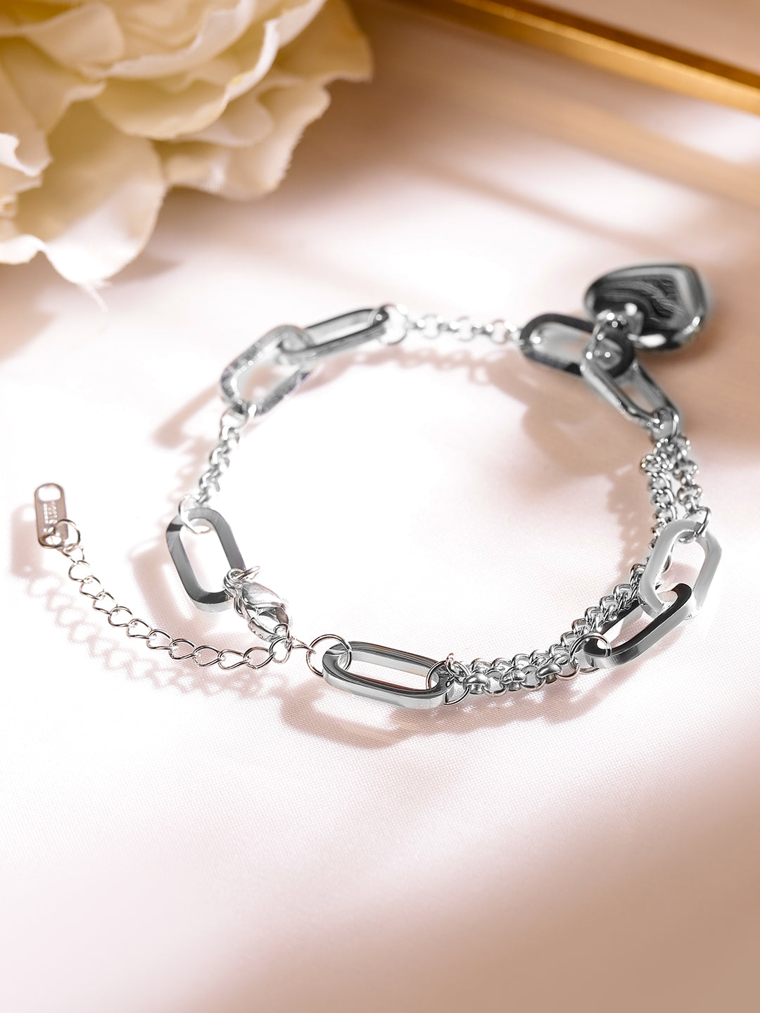 Everlove Silver Heart Bracelet Silver